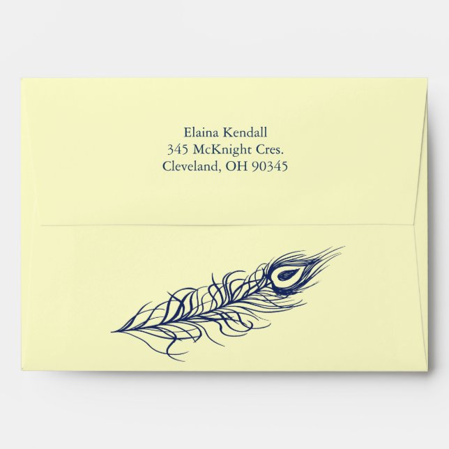Shake your Tail Feathers Invite Envelope yellow (Back (Top Flap))