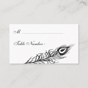 Shake your Tail Feathers Place Card (black)