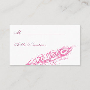 Shake your Tail Feathers Place Card (fuchsia)