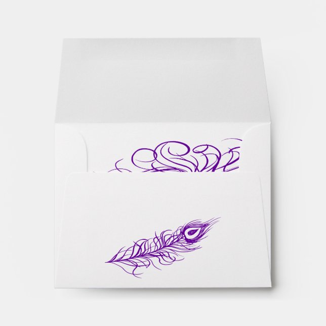 Shake your Tail Feathers RSVP Envelope (violet) (Back (Bottom))