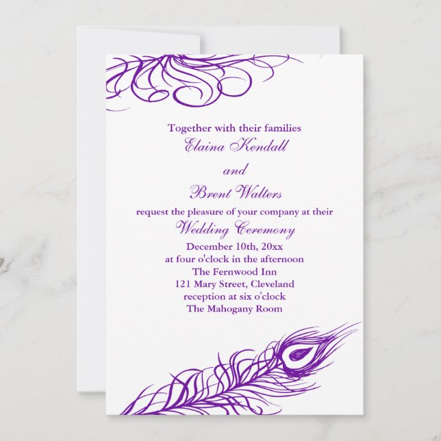 Shake your Tail Feathers Wedding Invitation 2 (Front)
