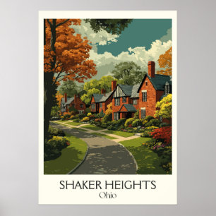 Shaker Heights Cleveland Suburb Historic Homes Art Poster