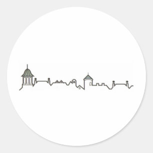 Shaker Square Classic Round Sticker