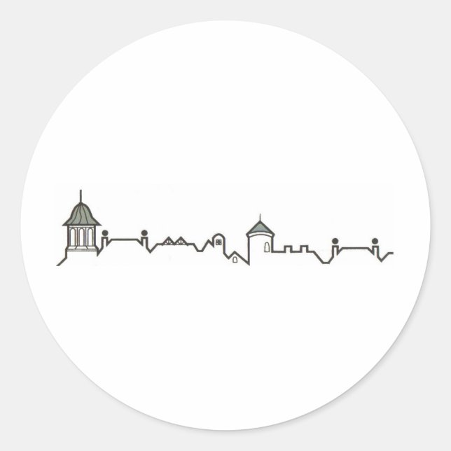 Shaker Square Classic Round Sticker (Front)