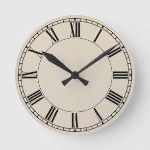 Shaker Style 02 - Antiqued Round Clock