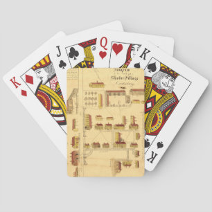SHAKER VILLAGE MAP, 1849 PLAYING CARDS