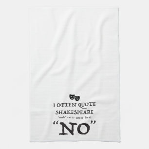Shakespear "NON" serviette de cuisine