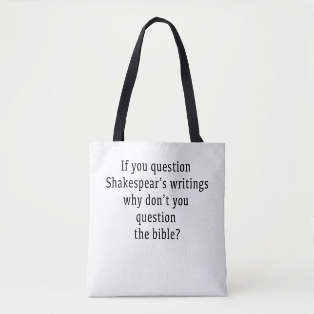 Shakespear writing tote bag (Front)