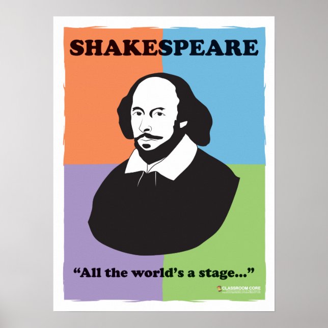 Shakespeare 18" x 24" Colourful Classroom Poster (Front)