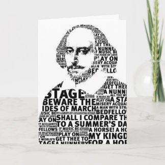 Shakespeare black text design card