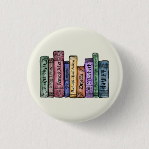 Shakespeare Books No.1 1 Inch Round Button