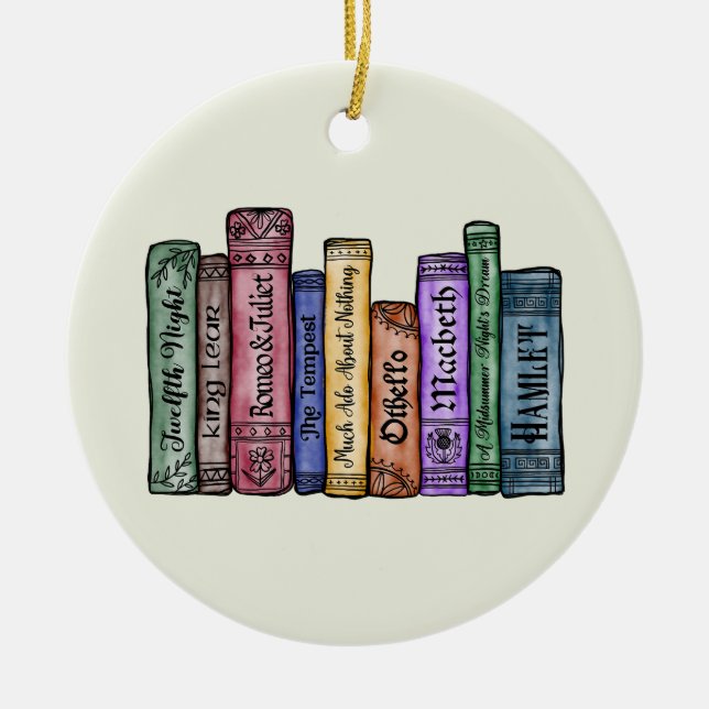 Shakespeare Books No.1 Ceramic Ornament (Front)
