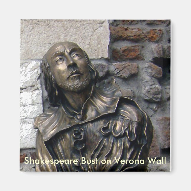 Shakespeare Bust of Verona Magnet (Front)