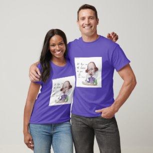 Shakespeare Caricature & Famous Tempest Quote  T-Shirt