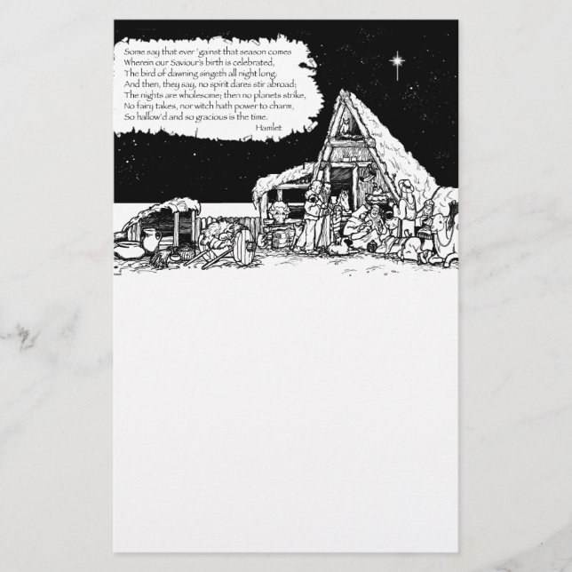 Shakespeare Christmas Stationery (Front)