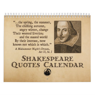 Shakespeare cite le calendrier annuel