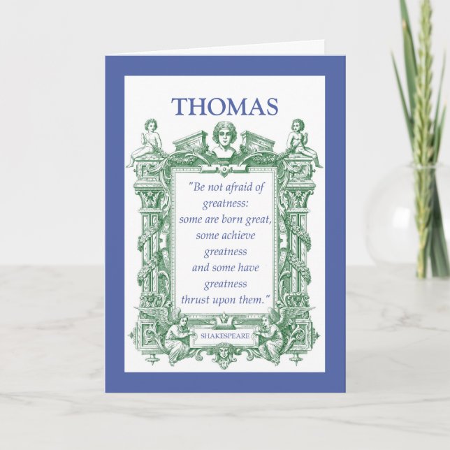Shakespeare Customizable Name Great Birthday Card (Front)