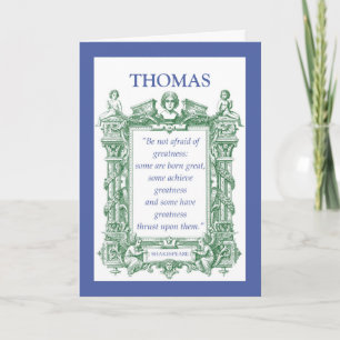 Shakespeare Customizable Name Great Birthday Card