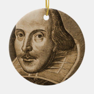Shakespeare Droeshout Engraving Ceramic Ornament