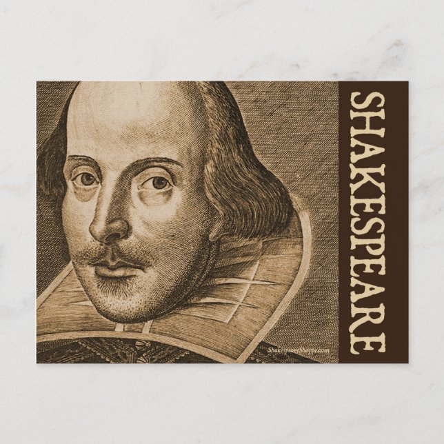 Shakespeare Droeshout Engravings Postcard (Front)
