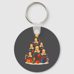 Shakespeare English Literature Christmas Tree Xmas Keychain