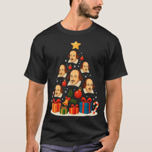 Shakespeare English Literature Christmas Tree Xmas T-Shirt