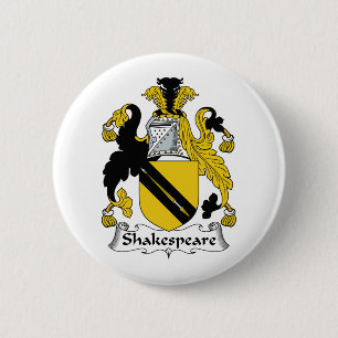 Shakespeare Family Crest 2 Inch Round Button