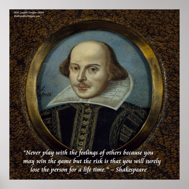 Shakespeare & Feelings Quote Poster (Front)