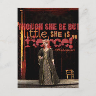 Shakespeare Fierce Quote Postcard