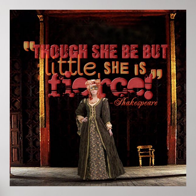 Shakespeare Fierce Quote Poster (Front)