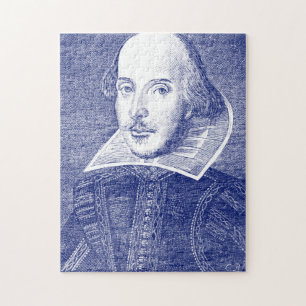 Shakespeare First Folio Portrait Literary Art Jigsaw Puzzle