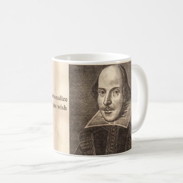 Shakespeare First Folio portrait - with Ben Jonson Coffee Mug (Front Right)
