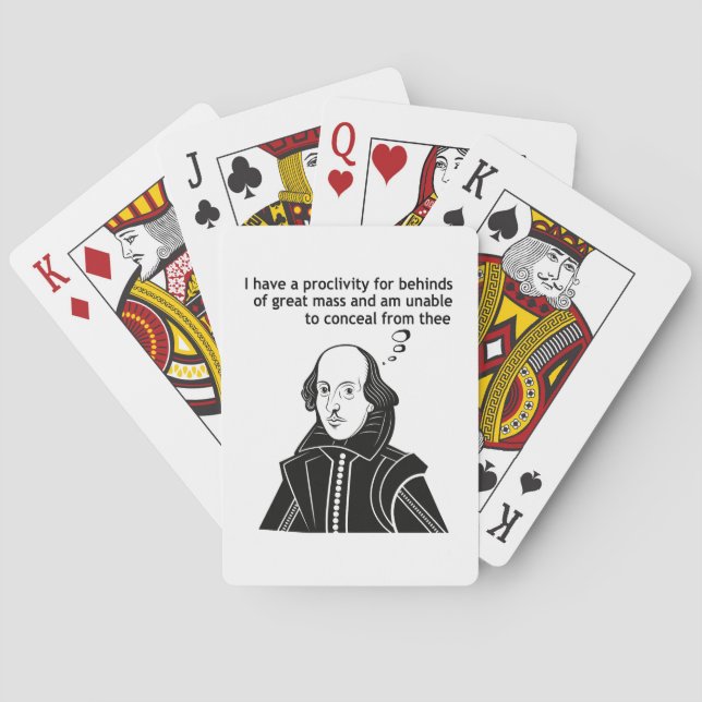 Shakespeare Funny Quote Playing Cards (Back)