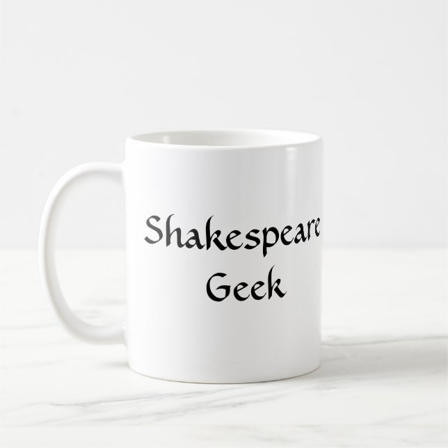 Shakespeare Geek Coffee Mug (Left)