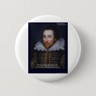 Shakespeare "Heavenly Love" Quote Gifts & Cards 2 Inch Round Button