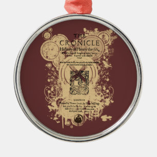 Shakespeare Henry V Quarto Front Piece Metal Ornament