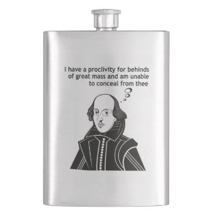 Shakespeare I Like Big Butts Hip Flask