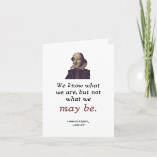 Shakespeare Inspiration Cute Bookish Graduation Card