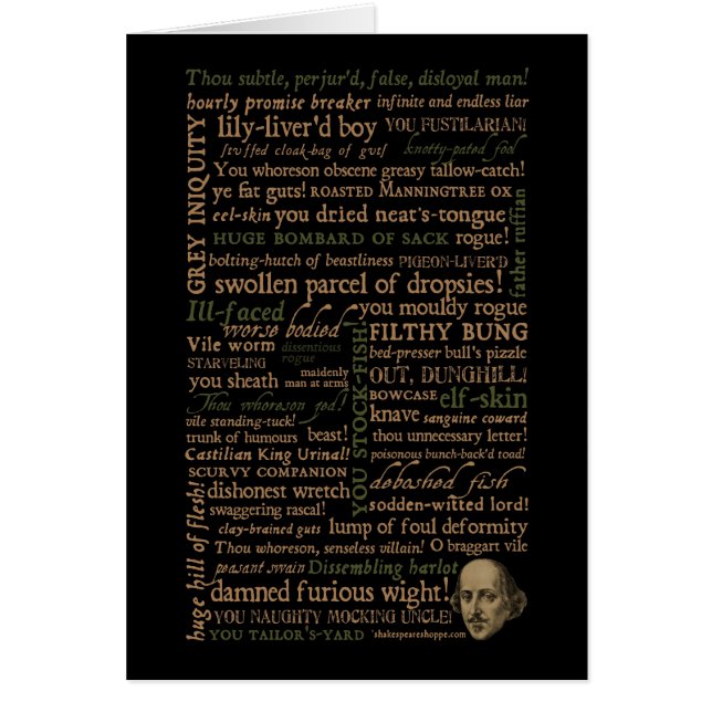 Shakespeare insulte la collection (Devant)