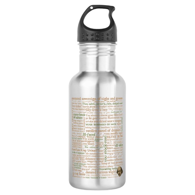 Shakespeare Insults Dark - Revised Edition ( 532 Ml Water Bottle (Front)