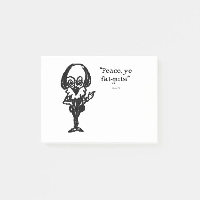 Shakespeare Insults Henry IV Post-it Notes (Front)