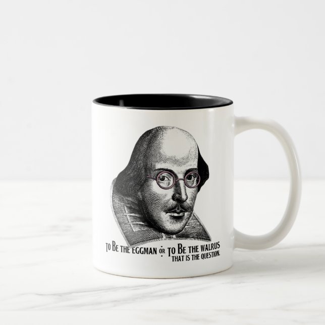 Shakespeare Lennon II Two-Tone Coffee Mug (Right)