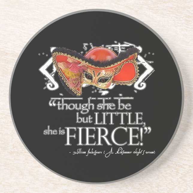 Shakespeare Midsummer Night's Dream Fierce Quote Coaster (Front)
