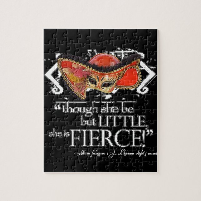 Shakespeare Midsummer Night's Dream Fierce Quote Jigsaw Puzzle (Vertical)