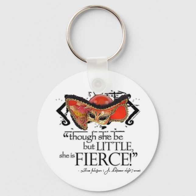 Shakespeare Midsummer Night's Dream Fierce Quote Keychain (Front)
