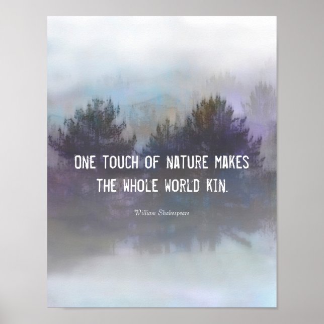 Shakespeare nature quote mountain landscape art poster (Front)