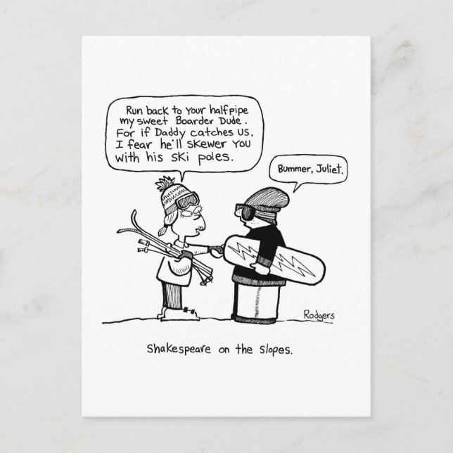 shakespeare on the slopes postcard (Front)