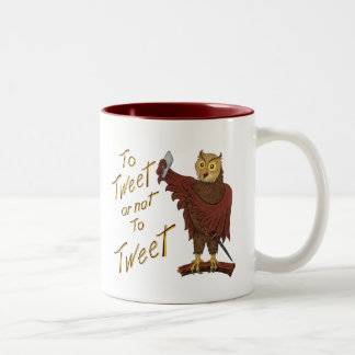 SHAKESPEARE OWL Two-Tone COFFEE MUG