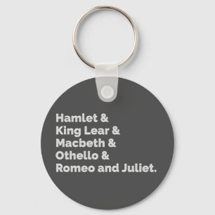 Shakespeare Plays I Keychain