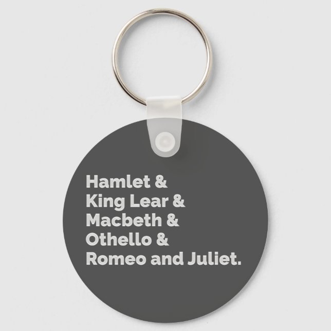 Shakespeare Plays I Keychain (Front)